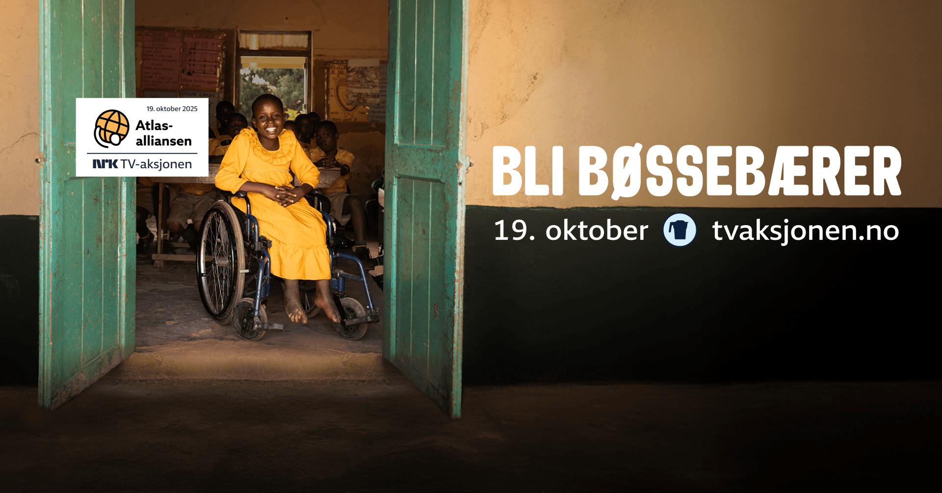 Bli bøssebærer i årets TV-aksjon. Årets aksjon går til Atlas-Alliansen